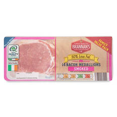 Smoked Bacon Medallions 50% Less Fat 14 Pack