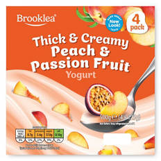 Peach & Passion Fruit Thick & Creamy Yogurt 4 Pack