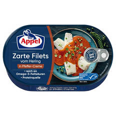 Heringsfilet 200 g, Pfeffer Creme