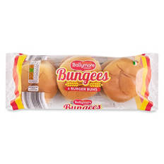 Bungees White Burger Buns 6 Pack