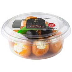 Kirschpaprika, gelbe Kirschpaprika mit Frischkäse