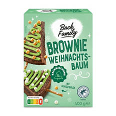 Backmischung Brownie Weihnachtsbaum