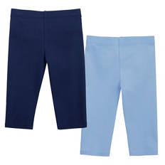 Kinder Capri-Leggings 2er Set, Marineblau/Blau, Gr. 104