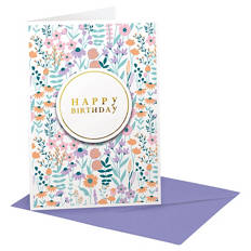 Effekt Grußkarten, Happy Birthday Blumen