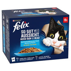 Felix Nassfutter 18 x 85 g, Fisch