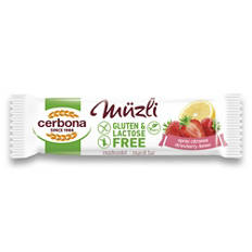Gluténmentes müzliszelet, epres-citromos, 35 g