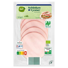 Bio-Wurstaufschnitt 125 g, Schinken-Lyoner