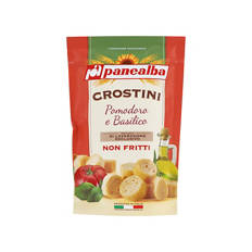 Crostini pomodoro e basilico
