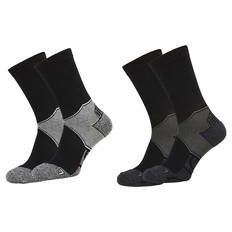 Damen oder Herren Outdoor-Sportsocken 2er Pack, lang, Hellgrau, 35/38