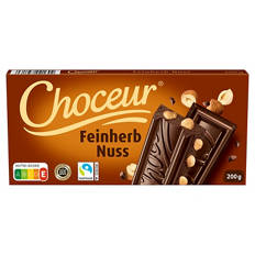 Nuss Schokolade 200 g, Dunkle-Haselnuss