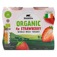 Organic Wholemilk Strawberry 4x125g