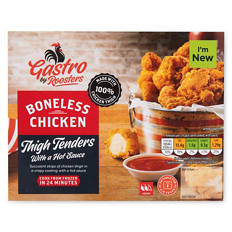 Boneless Chicken Thigh Tenders with a Hot Sauce