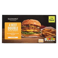 Beef Double Cheese Burgers 4 Pack