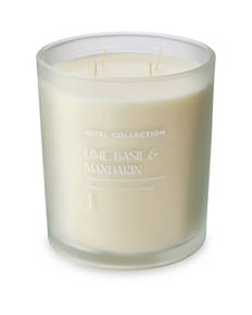 Frosted Hurricane Candle