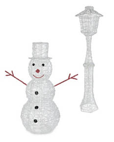 Acrylic Snowman/Lamp Post