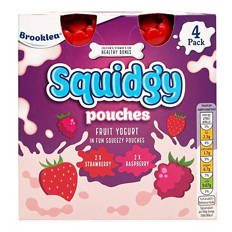 Fruit Yogurt Squidgy Pouches 4 pack
