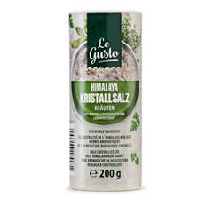Sale dell'Himalaya, a cristalli, erbe aromatiche