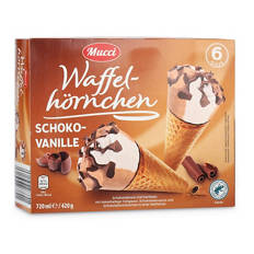 Waffelhörnchen, Schoko-Vanille