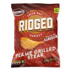 Grilled Steak Ridged Crisps Share Bag