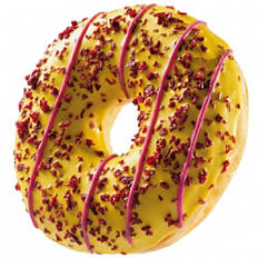 Donut au citron et à la framboise