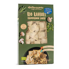 BIO-Gefüllte Ravioli, Champignon-Lauch