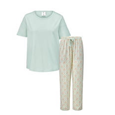 Damen Pyjama, Grün, S 36/38