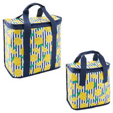 Kühltasche 2er-Set,  Allover-Print Zitrone