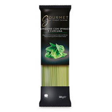 Linguine aromatizzate agli spinaci e curcuma