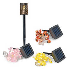 Napelemes LED-dekoráció, fényfüzér, katica