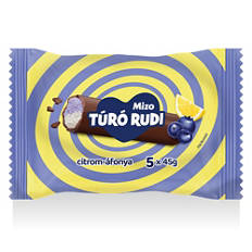 Túró rudi, citromos-áfonyás, 5 darab