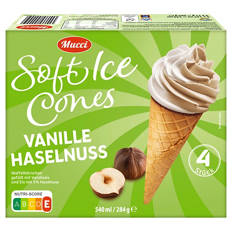 Soft Ice Cones 540 ml, Vanille-Haselnuss
