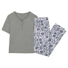 Damen Pyjama, Grau, S 36/38