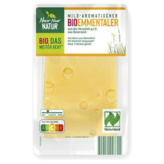 Bio-Heumilch-Käsescheiben 150 g, Emmentaler
