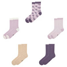 Damen-Socken, 5er-Pack, Lila, 35/38