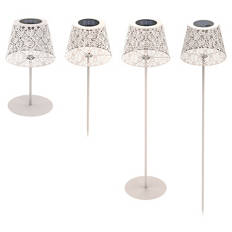 4-in-1 Solar Außentischleuchte, Beige