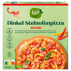 Dinkel-Pizza, Salami