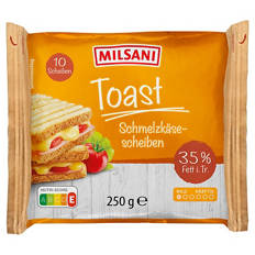 Schmelzscheiben 250 g, Toast