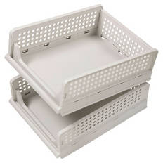 Schrank Organizer 2er-Pack, Gross, Beige