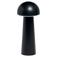 Mini Pilz-Tischleuchte, Schirm rund, Schwarz