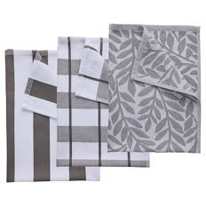 Geschirrtuch, 3er-Pack, Grau
