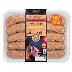 Caramelised Red Onion Pork Sausages 10 Pack
