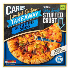 Limited Edition Takeaway Salt & Pepper Chicken Pizza with a Spicy Tomato Stuffed Crust