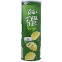 Stapelchips 175 g, Sour Cream und Zwiebel