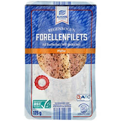 Regenbogen Forellenfilets 125 g, Pfeffer