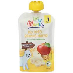 Bio-Quetschbeutel 100 g, Apfel-Banane-Hafer
