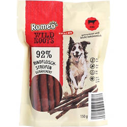 Hundesnack 150 g, geräucherte Rinderstreifen