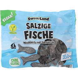 SWEET LAND Vegane Lakritz Favoriten, Salzige Fische, 350g