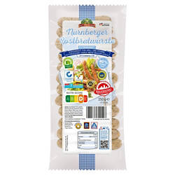 Nürnberger Rostbratwurst 250 g, Fettreduziert