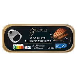 Gegrillte Thunfischfilets in Olivenöl 120 g