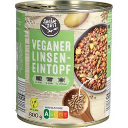 Linseneintopf vegan 0,8 kg, Gemüse